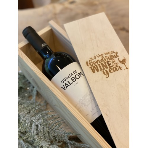 Houten wijnkist 1 fles Deco
