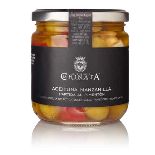 Olijven Manzanilla met partjes paprika
